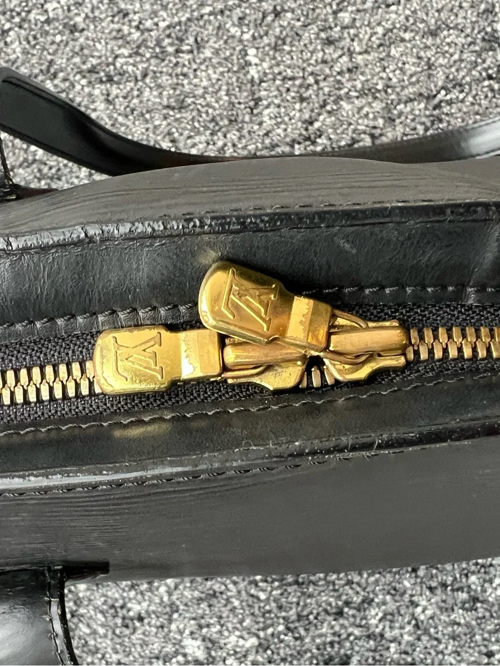 Louis Vuitton Black Epi Lussac Tote